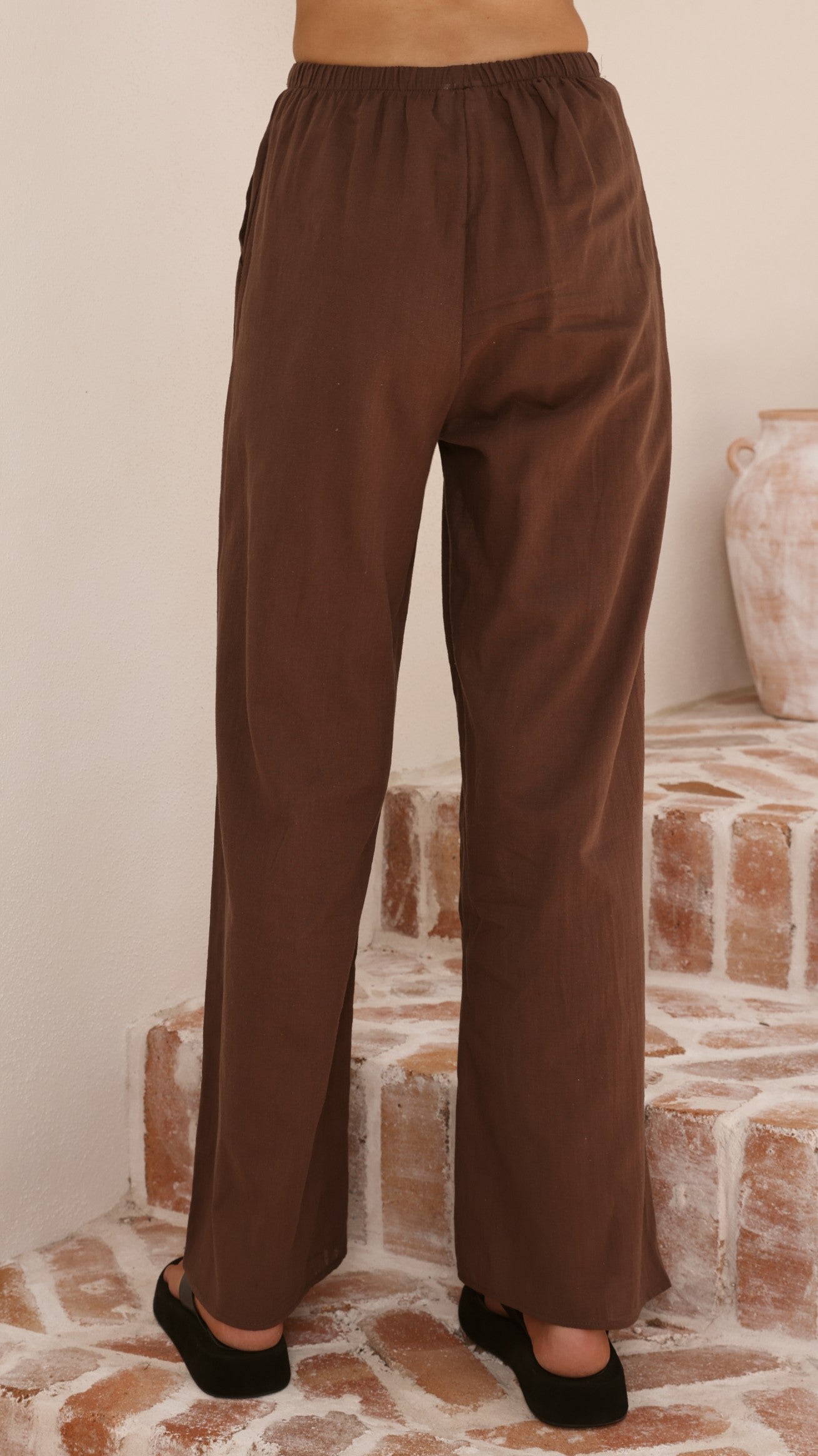 Yuki Strapless Top and Pants Set - Chocolate - Billy J