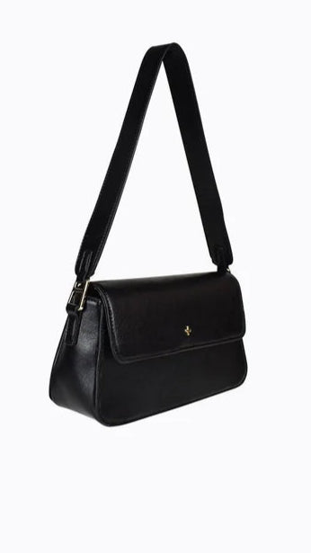 Jocelyn Shoulder Bag - Black PU - Billy J