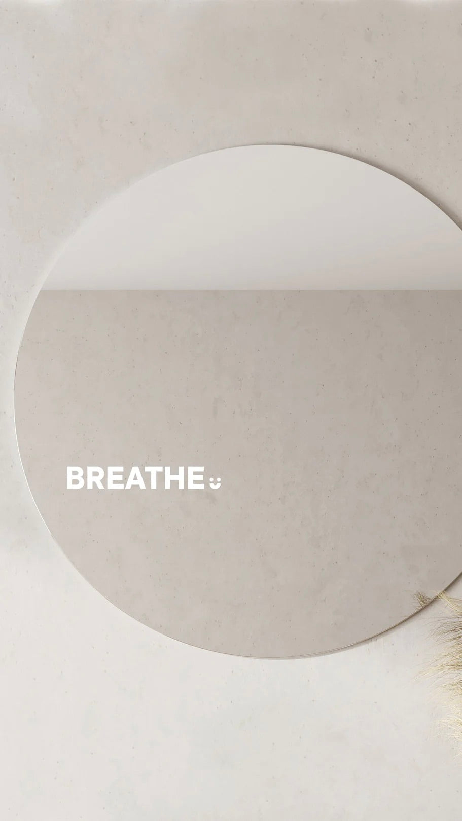 Breathe- Affirmation Mirror Sticker