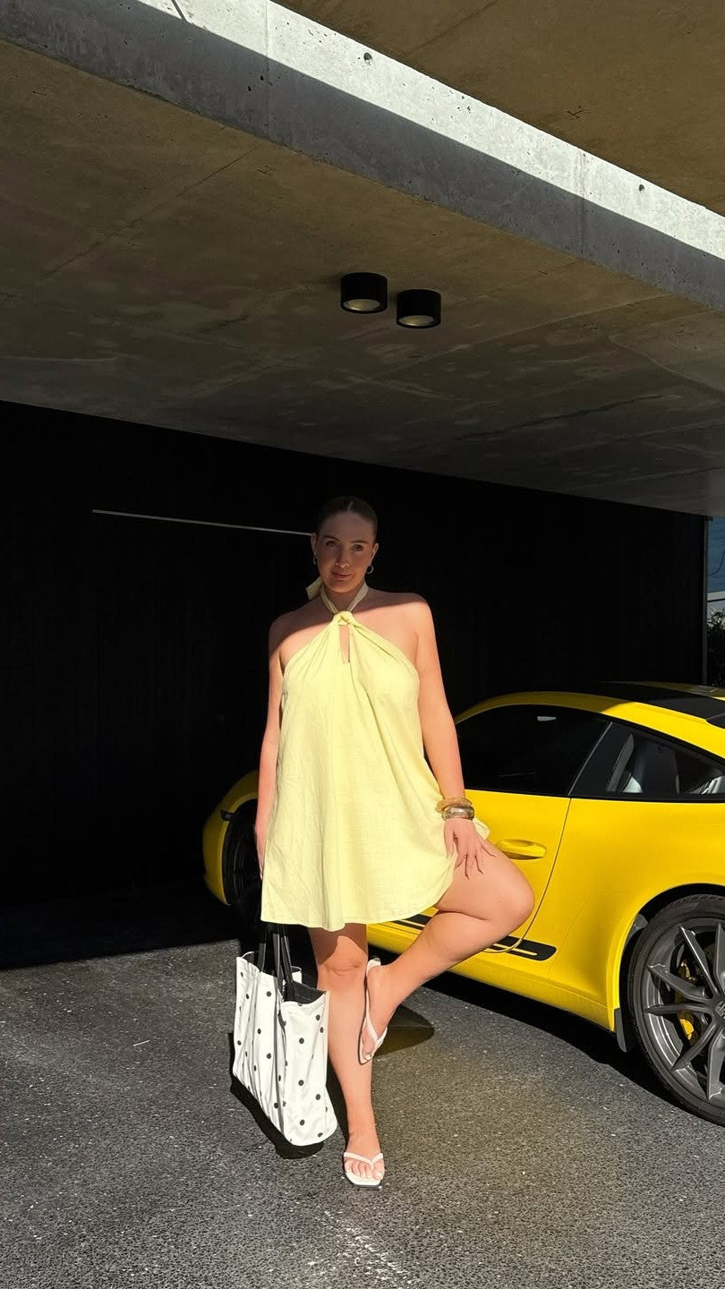 Maja Mini Dress - Yellow - Billy J