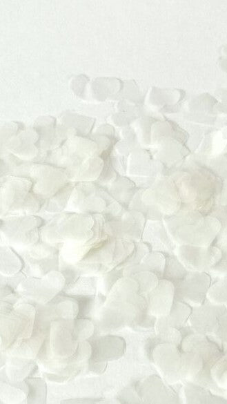Biodegradable Confetti Cannon – White Hearts - Billy J