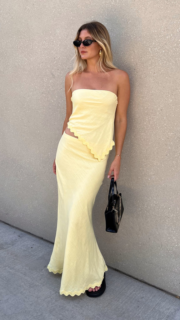 Solara Maxi Skirt - Yellow