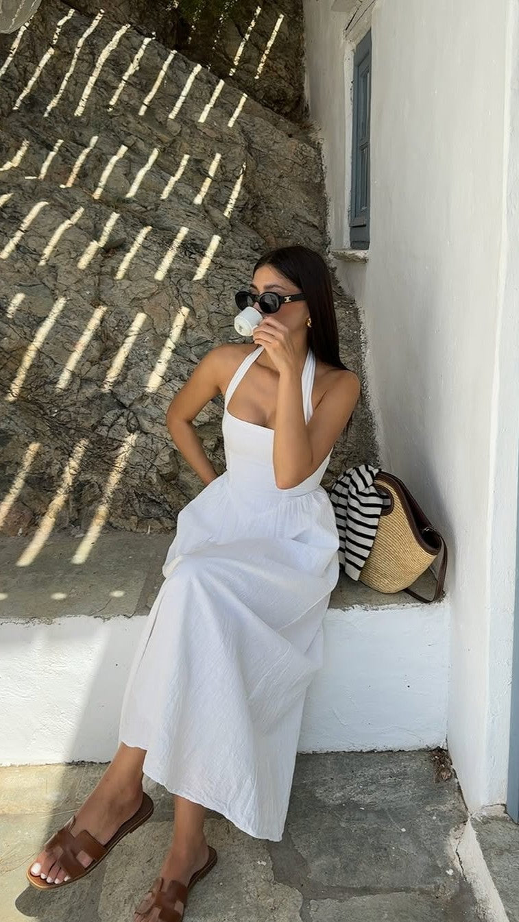 Caden Maxi Dress - White - Billy J