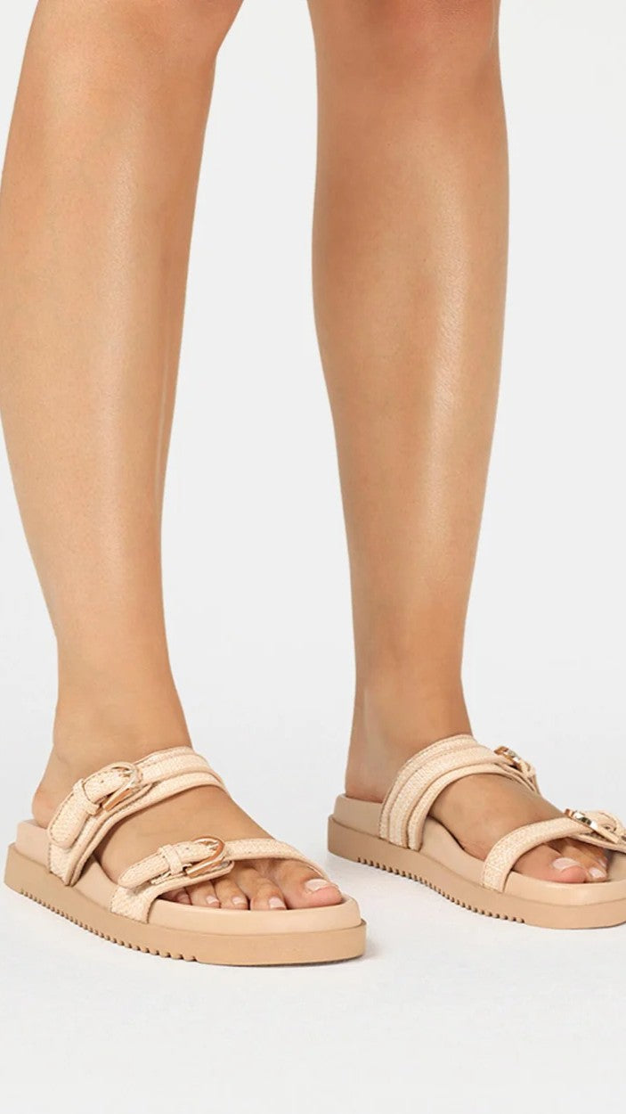 Anneliese Slide - Natural Raffia/Clay - Billy J