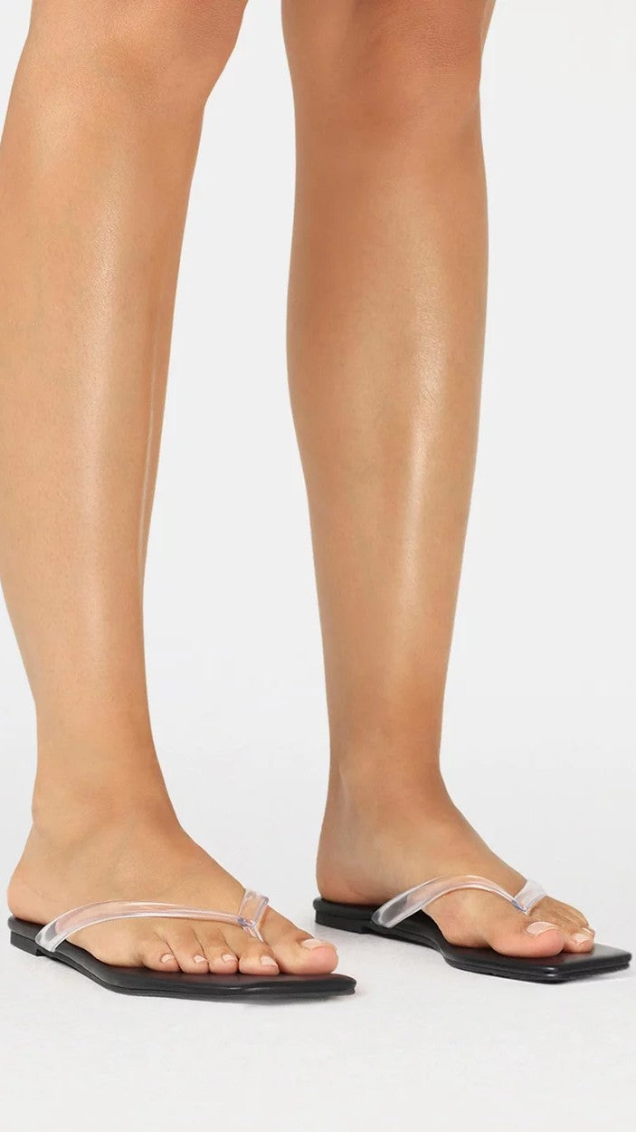 Tacey Slide - Clear/Black