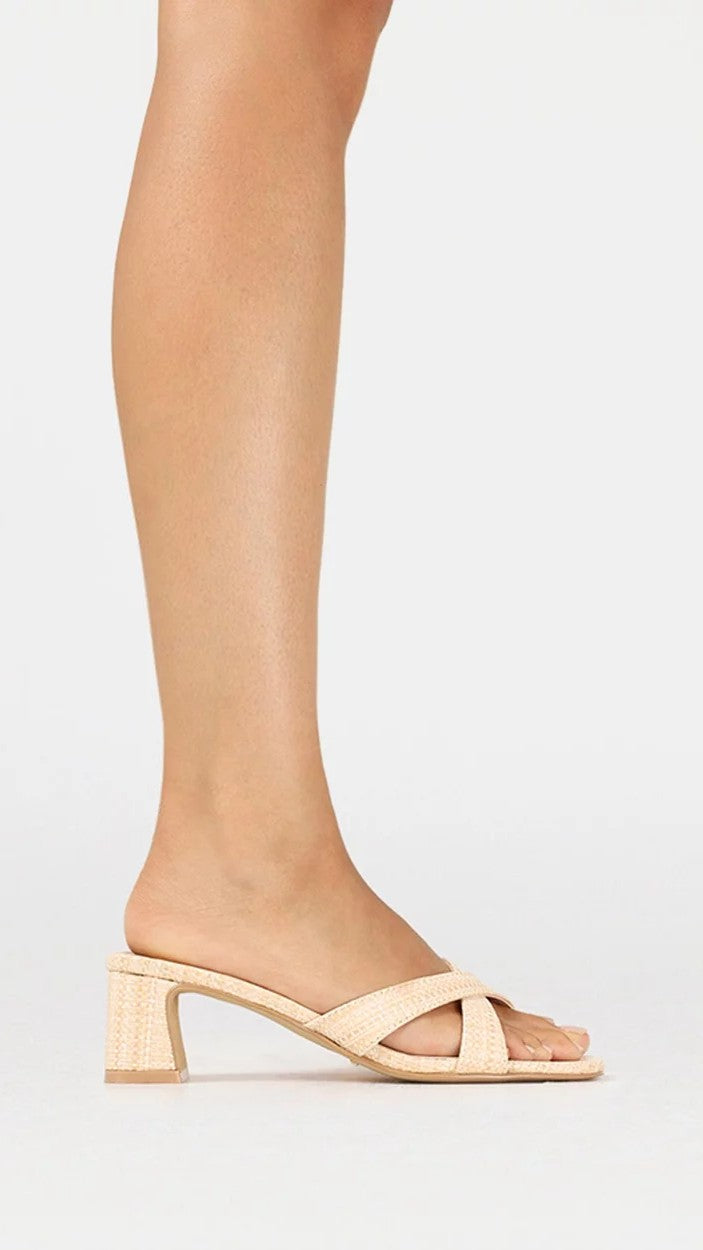 Devina Heel - Natural Raffia - Billy J