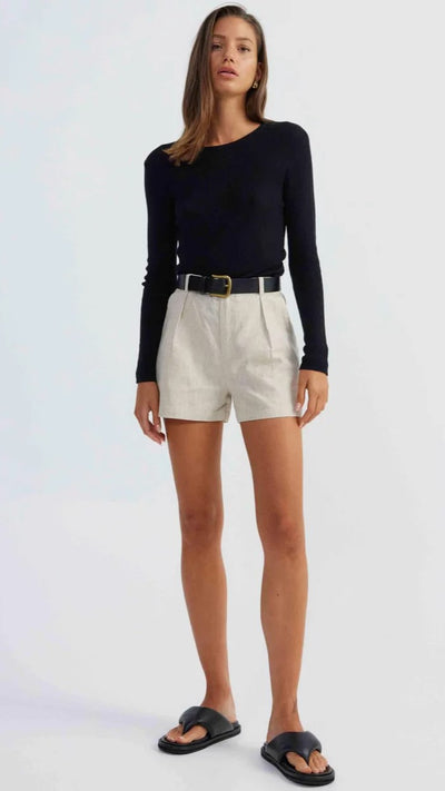 Load image into Gallery viewer, Hale Linen Shorts - Natural - Billy J
