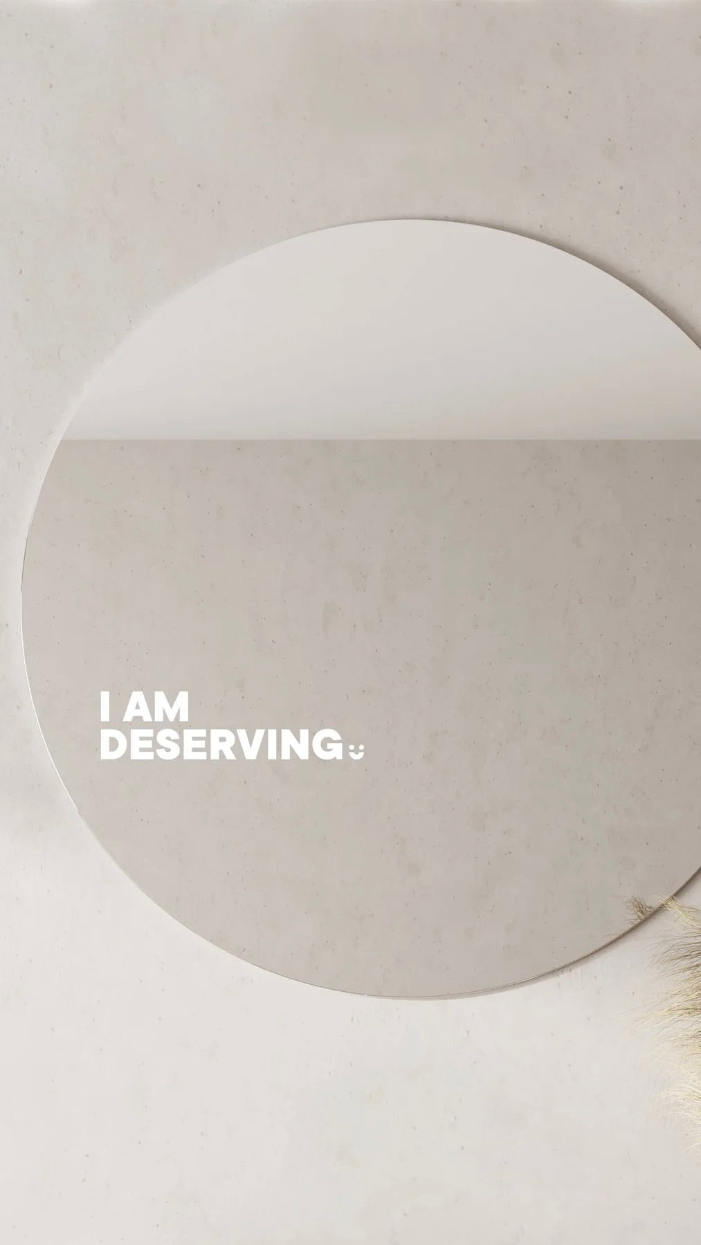 I Am Deserving - Affirmation Mirror Sticker