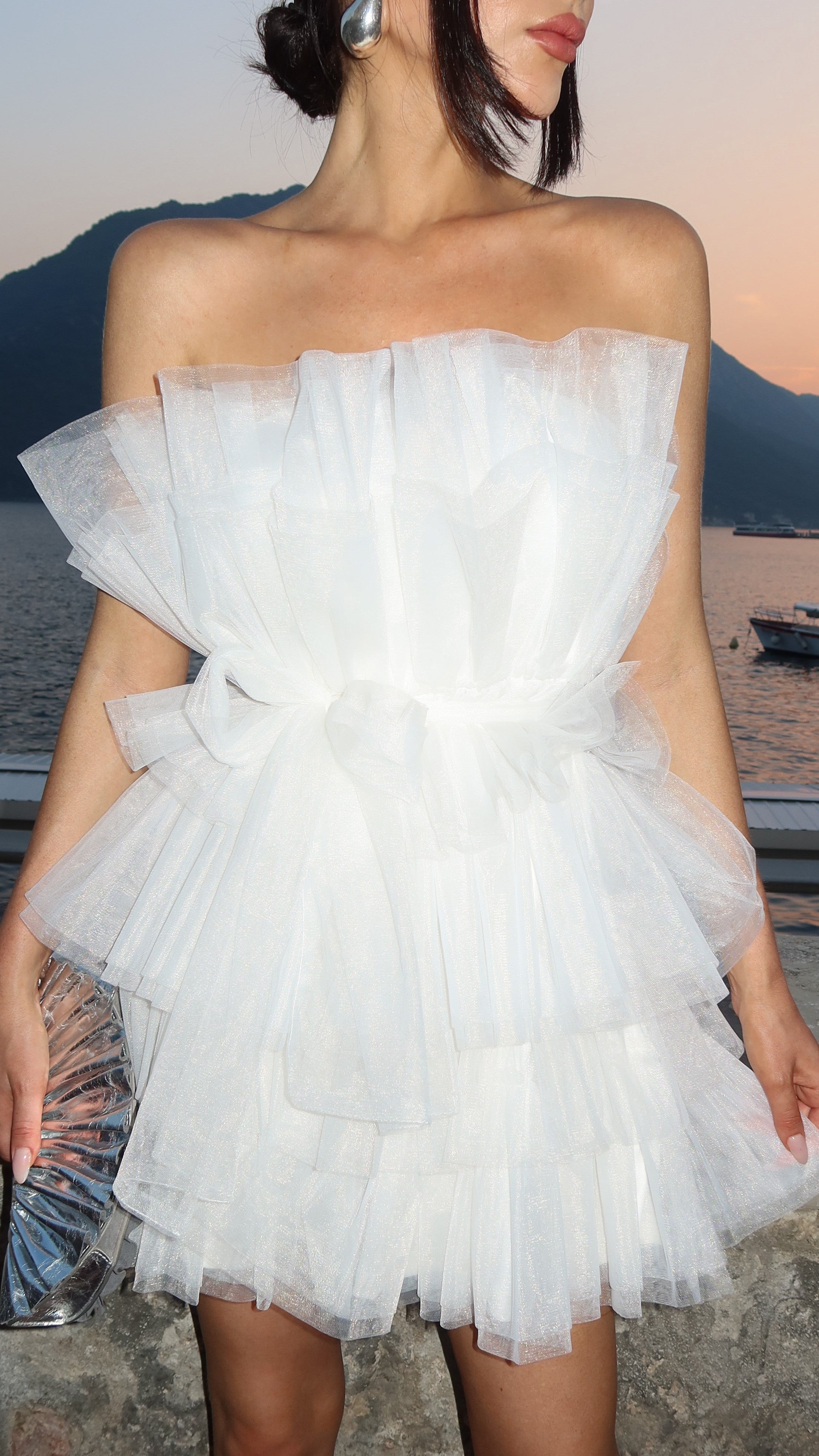Carrie Mini Dress - White - Billy J