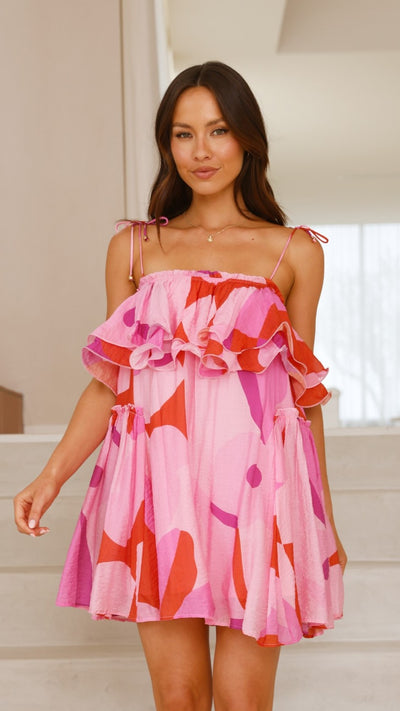 Load image into Gallery viewer, Jolene Mini Dress - Pink - Billy J
