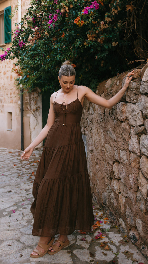 Cove Maxi Dress - Chocolate - Billy J