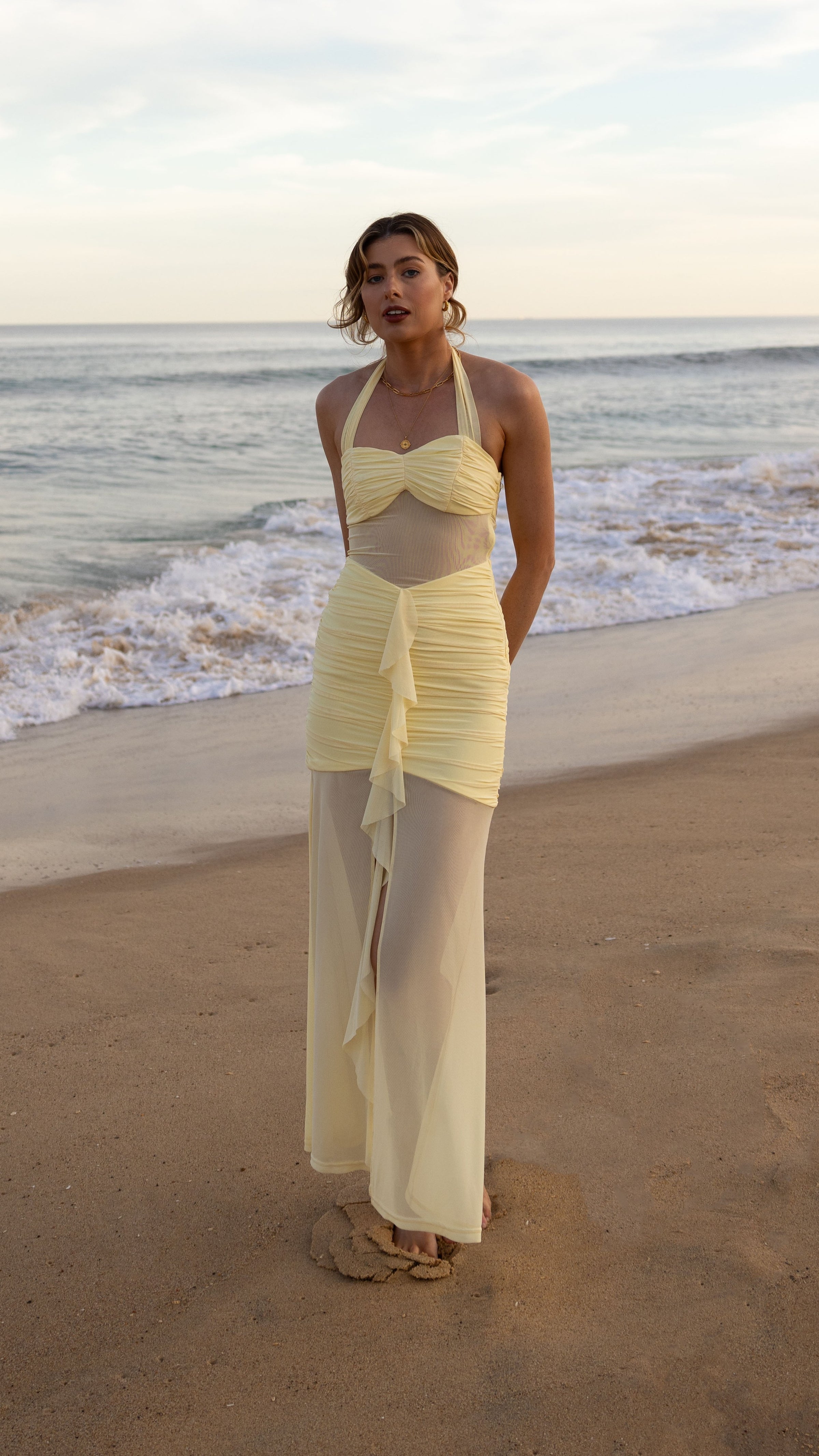 Alani Maxi Dress - Yellow - Billy J
