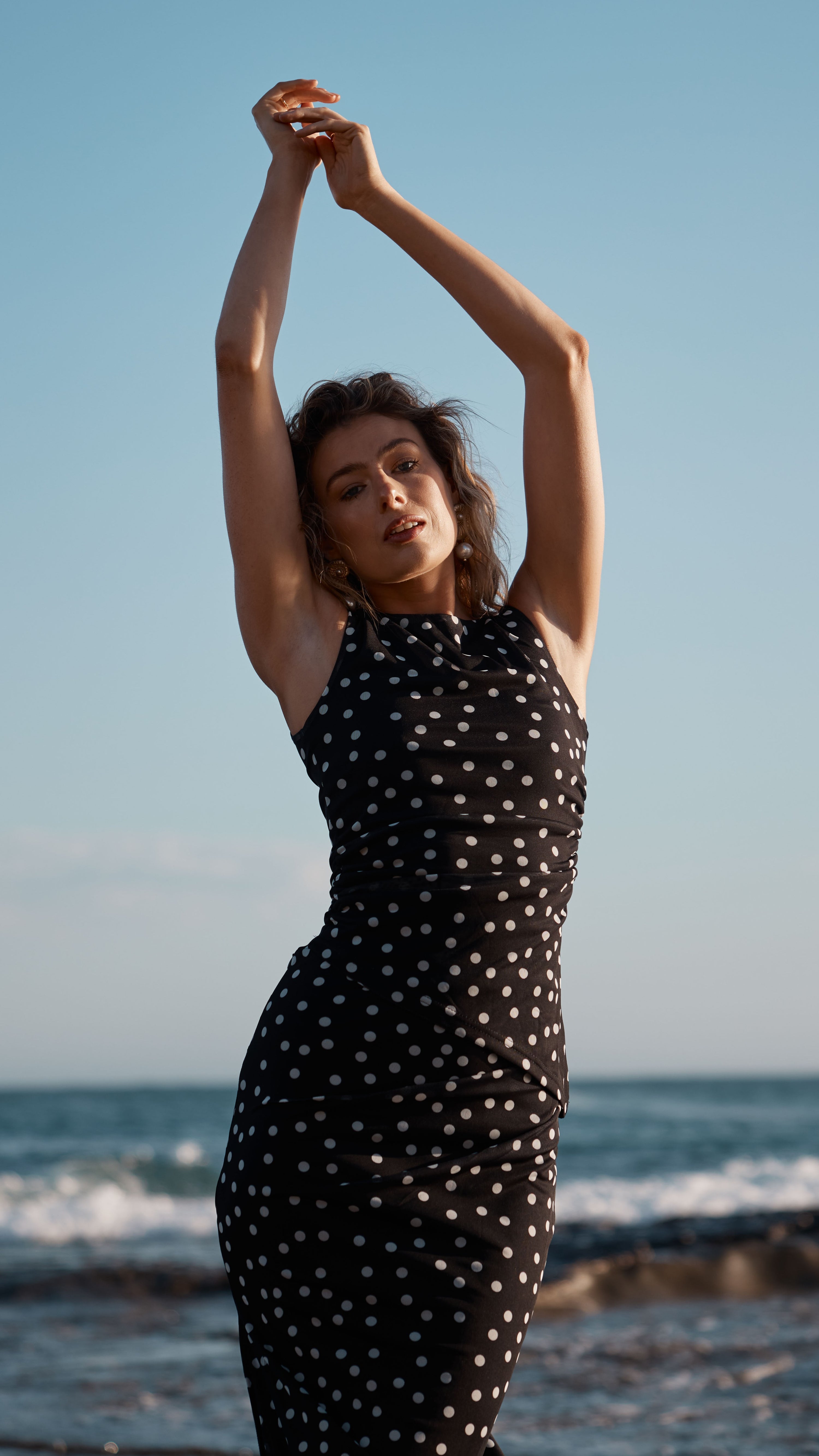 Leighton Top - Black/White Polka Dot - Billy J