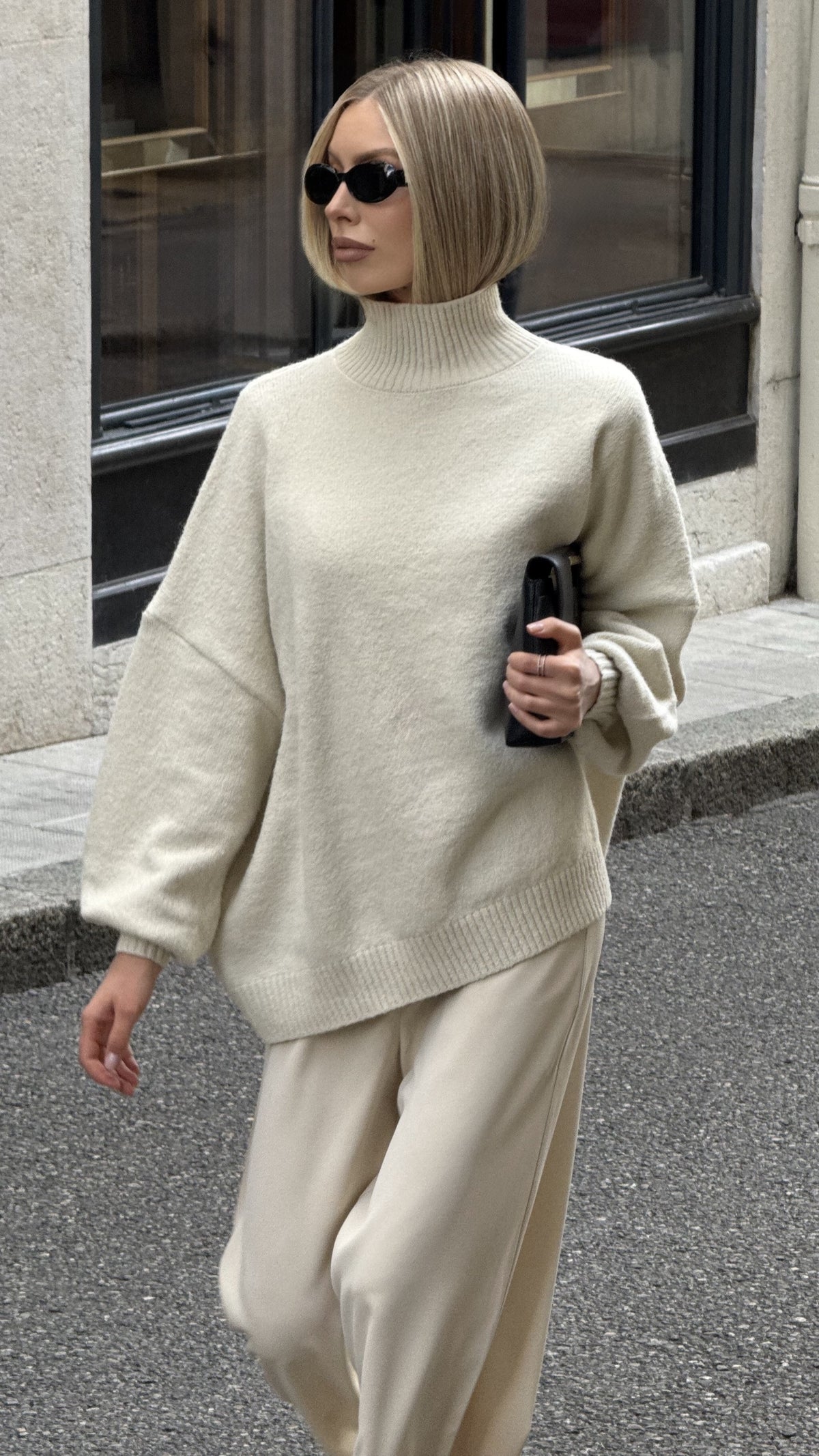 Harita Knitted Sweater - Cream - Billy J