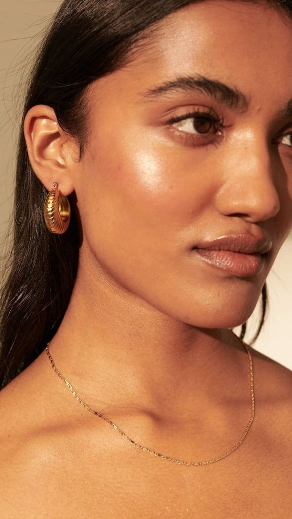 Lauren Coil Gold Plated Earrings - Gold