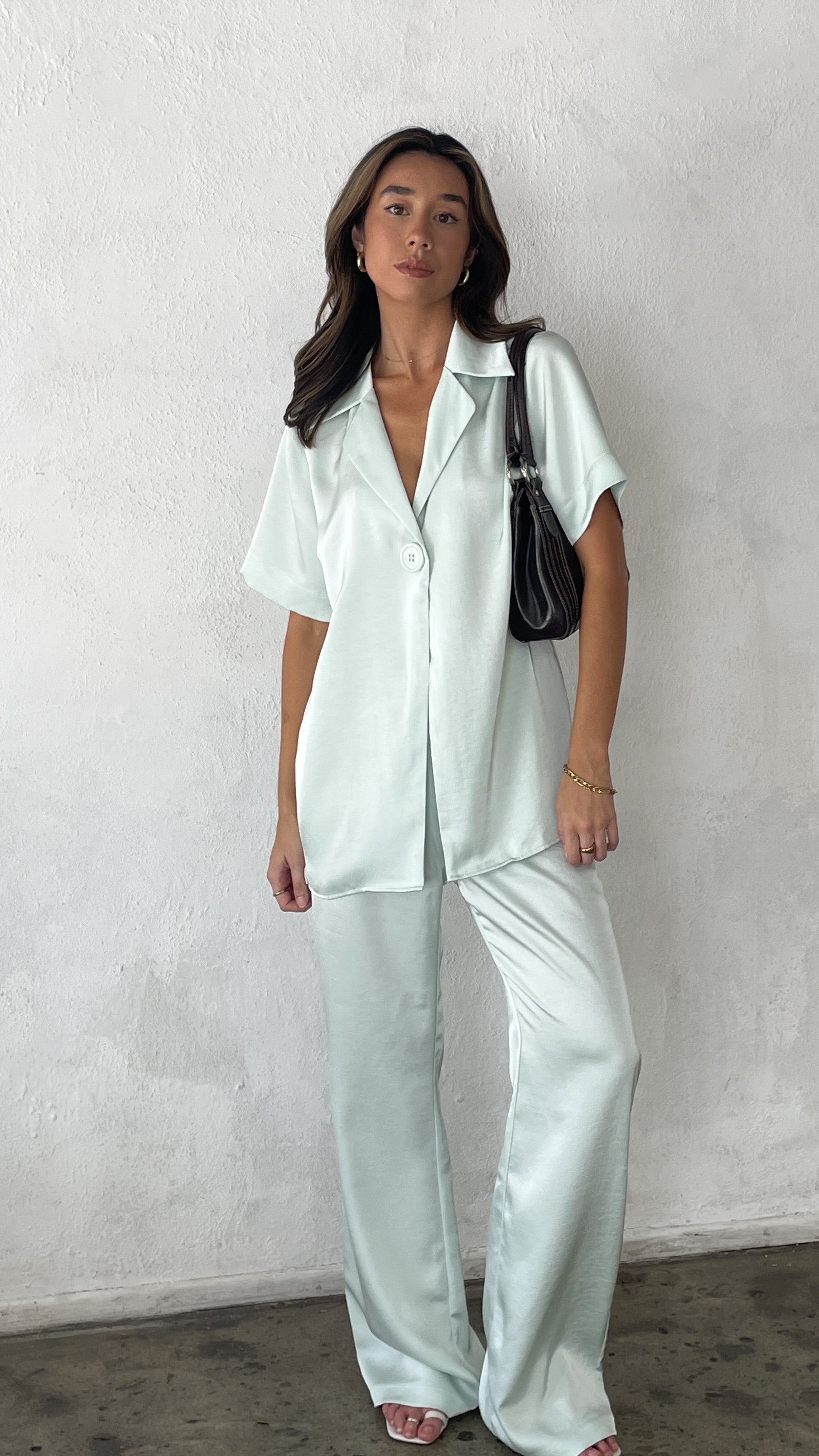 Imogen Button Shirt - Seafoam - Billy J