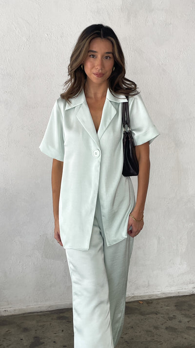 Load image into Gallery viewer, Imogen Button Shirt - Seafoam - Billy J
