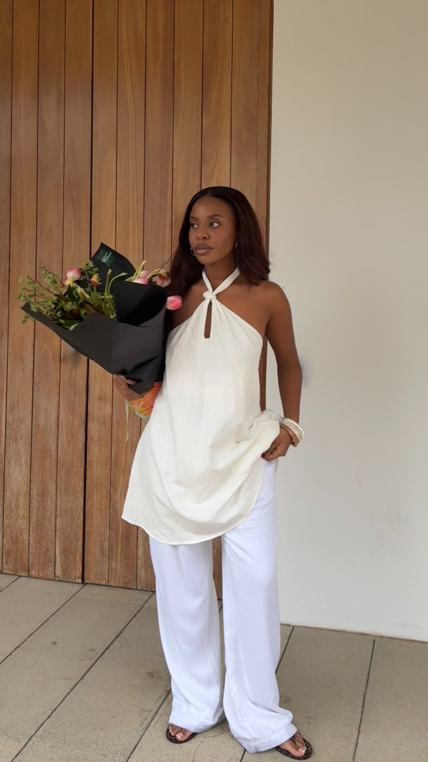 Maja Mini Dress - White - Billy J