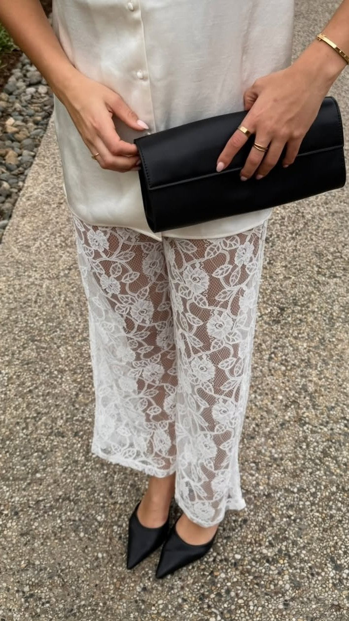 Baxter Pant - White Lace - Billy J