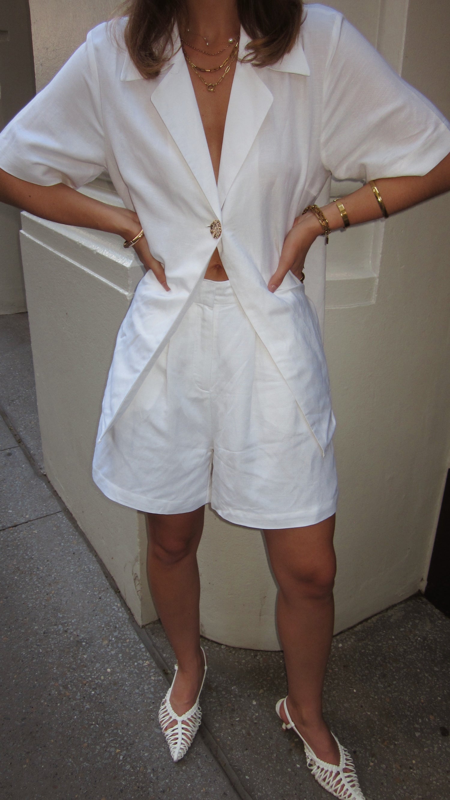 Emmaline Shorts - White - Billy J