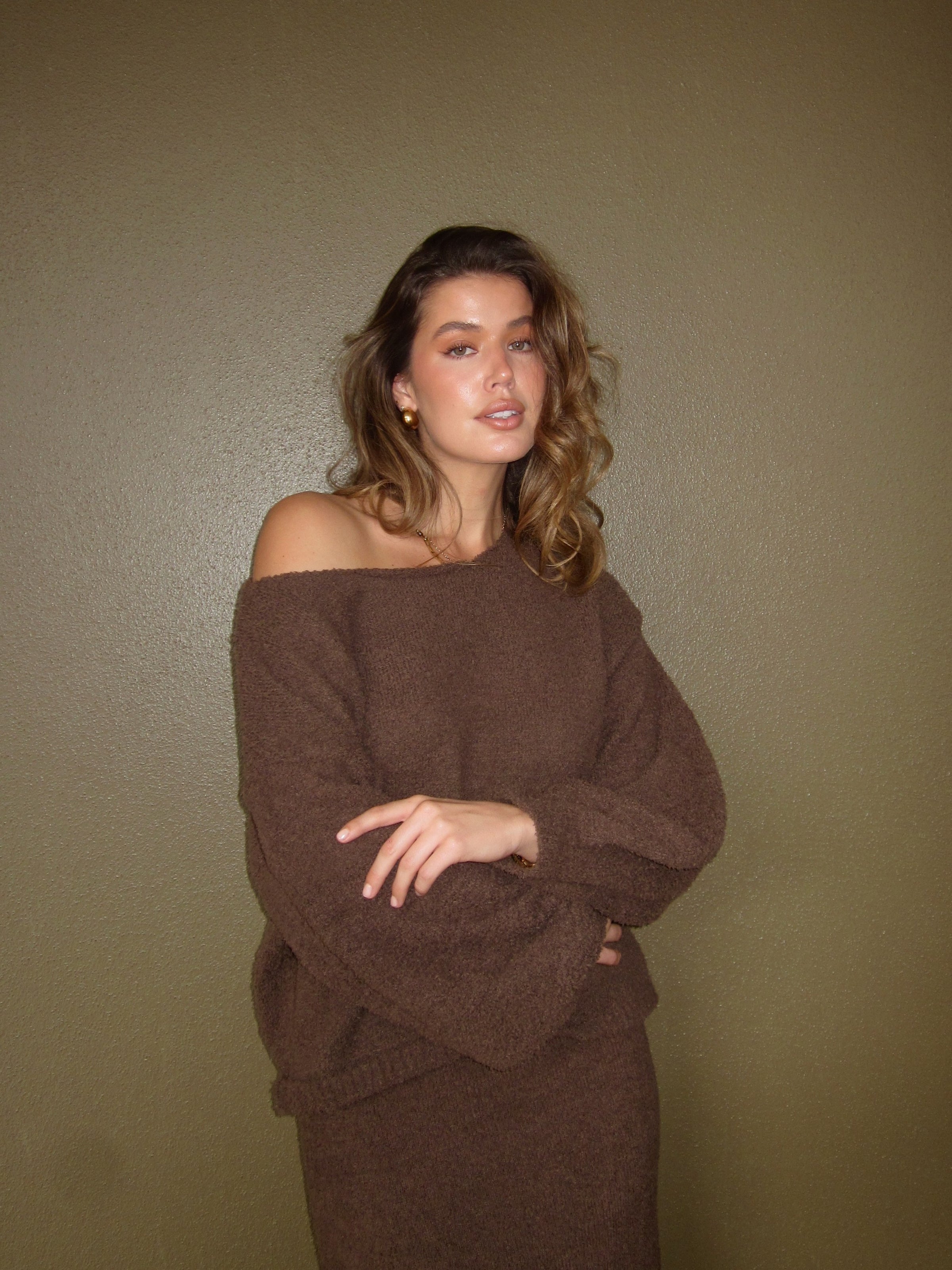 Cohen Knit Jumper - Chocolate - Billy J