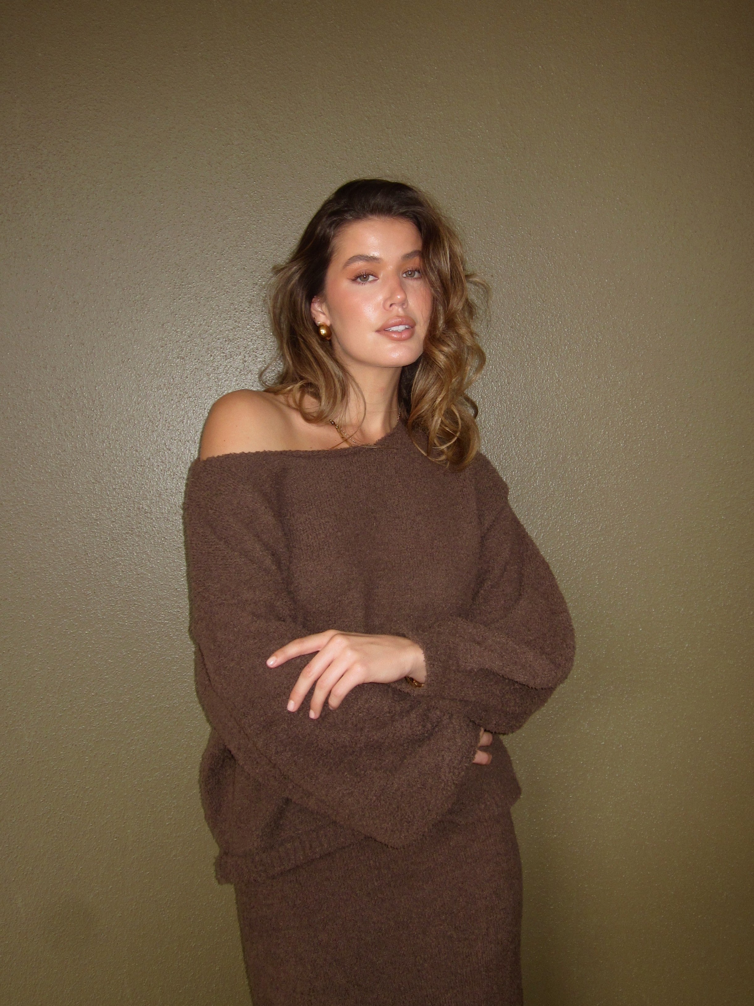 Cohen Knit Jumper - Chocolate - Billy J