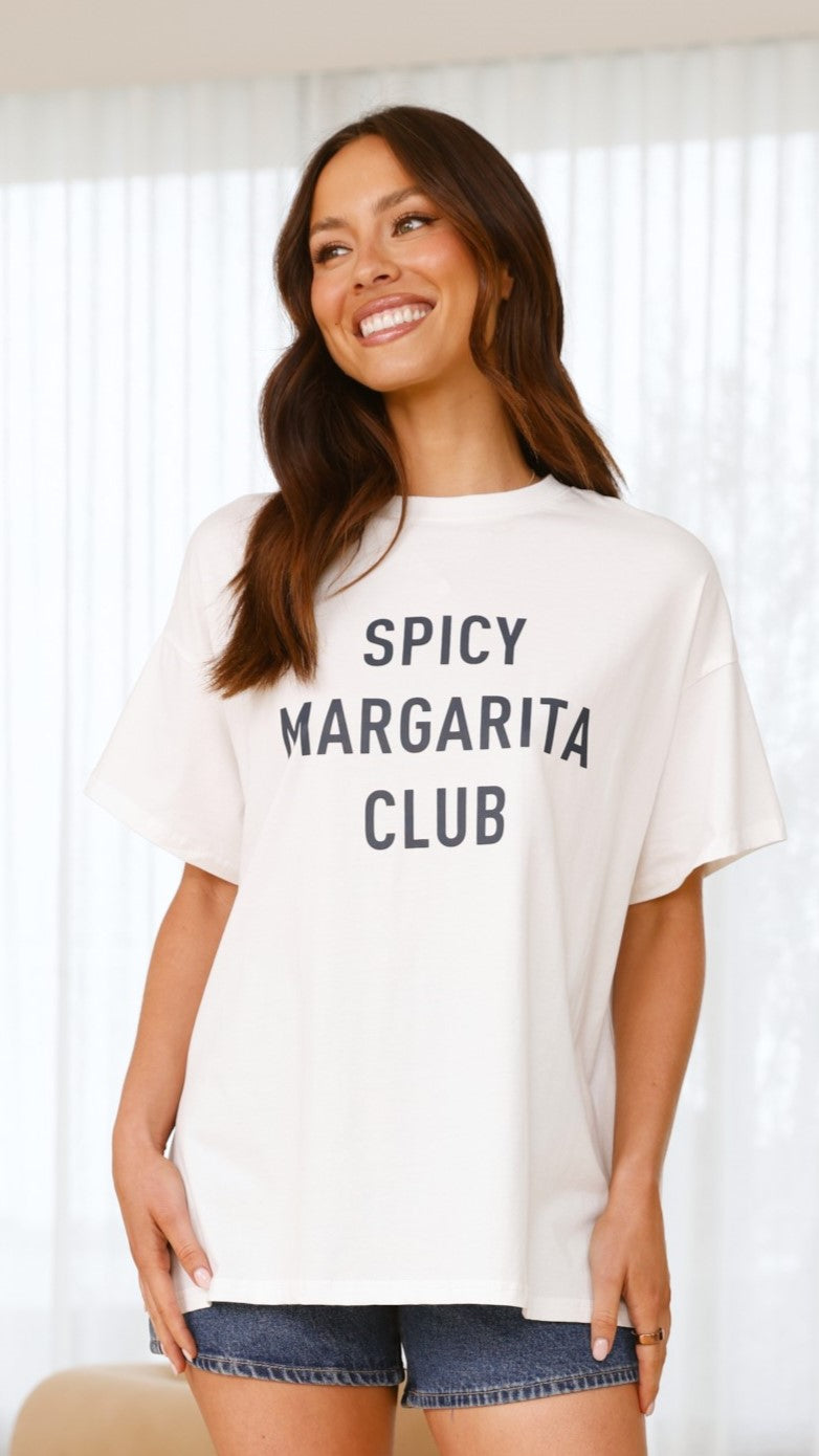 Spicy Margarita Club Tee - White - Billy J