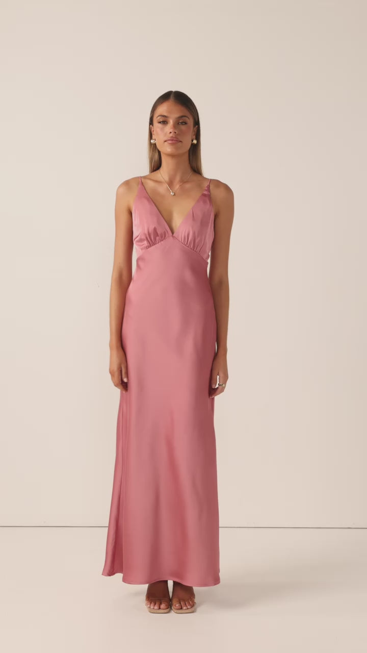 Ziah Maxi Dress - Baked Rose - Billy J