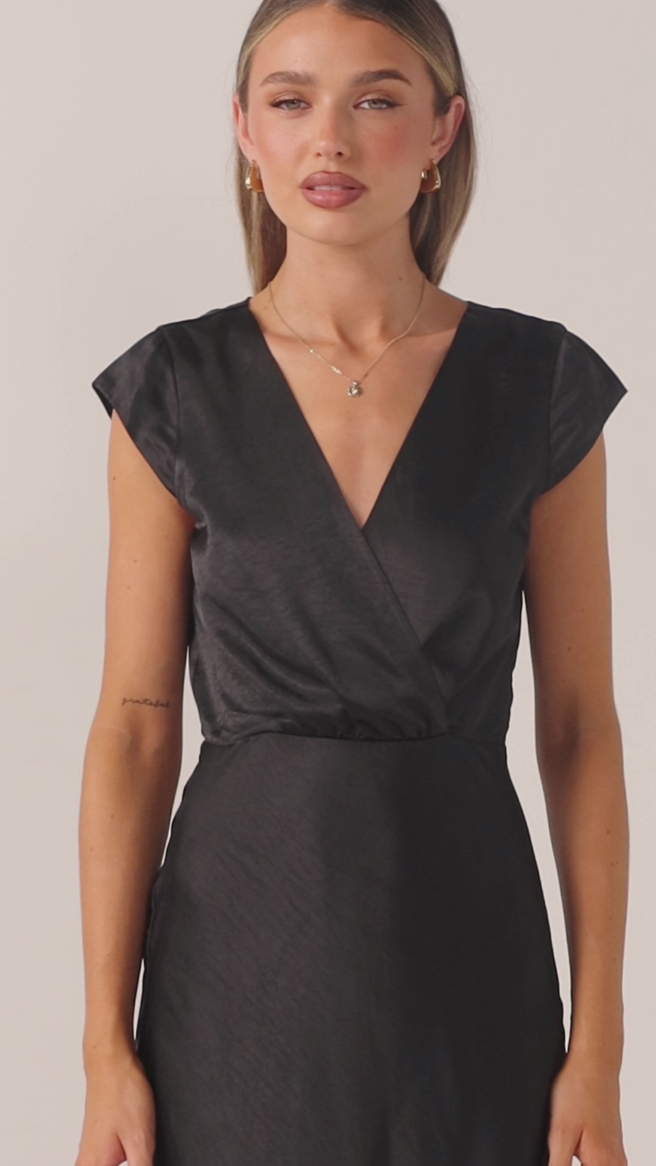 Load video: Selma Maxi Dress - Black