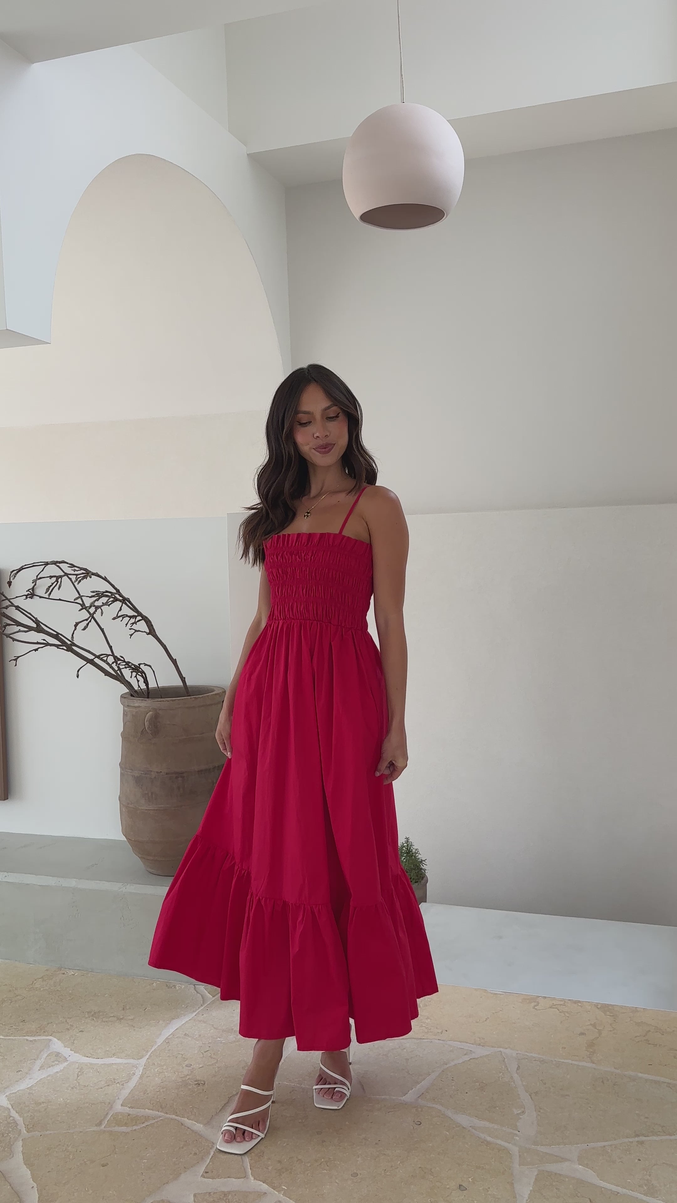 Olivera Maxi Dress - Red