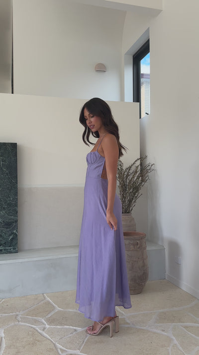 Load and play video in Gallery viewer, Rahima Maxi Dress - Lilac
