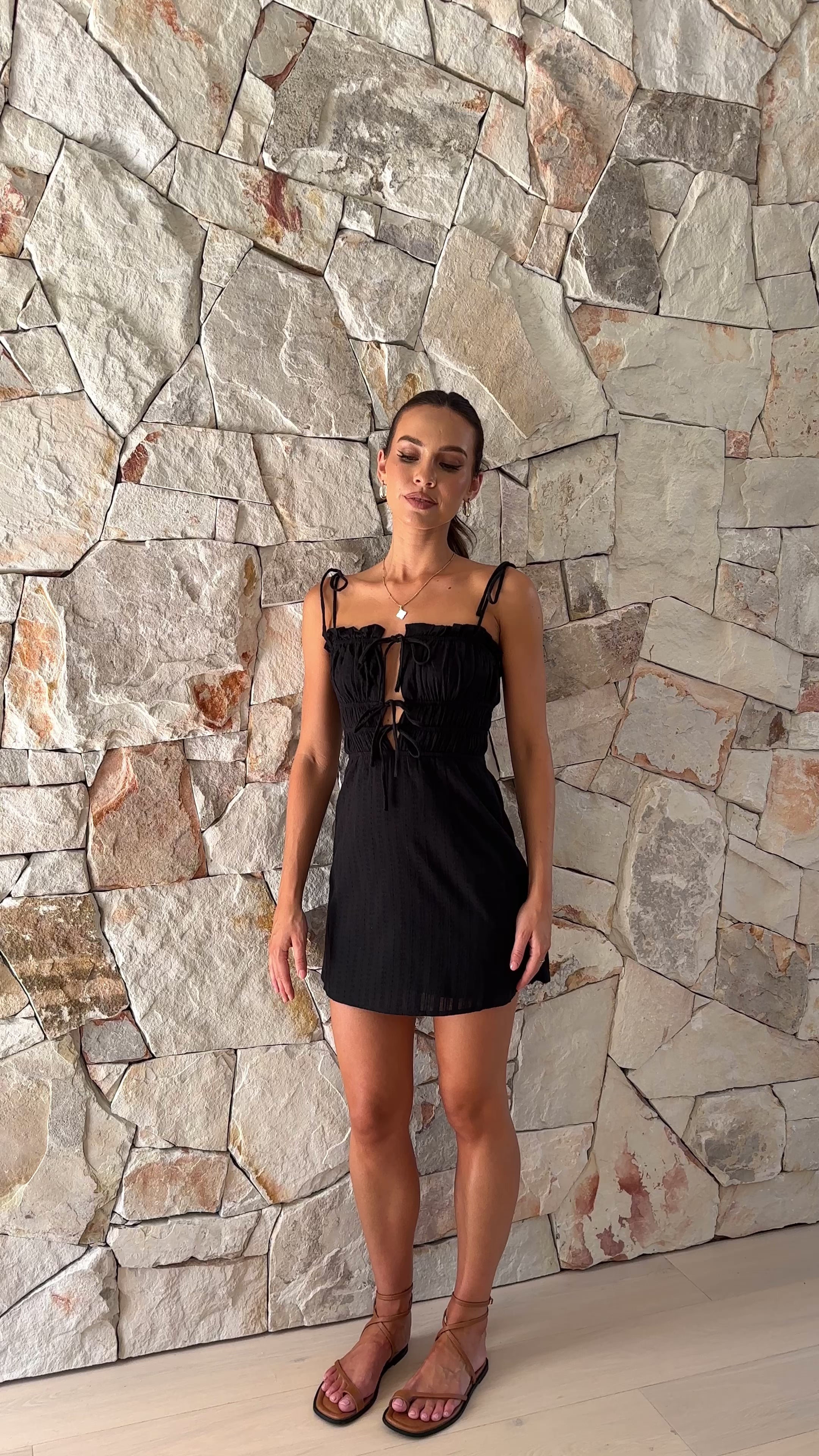 Francesca Mini Dress - Black