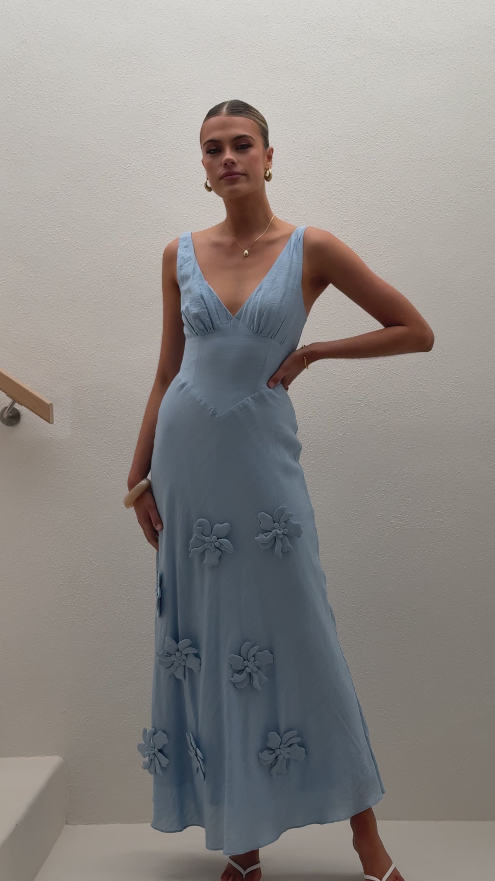 Lavara Maxi Dress - Blue - Billy J
