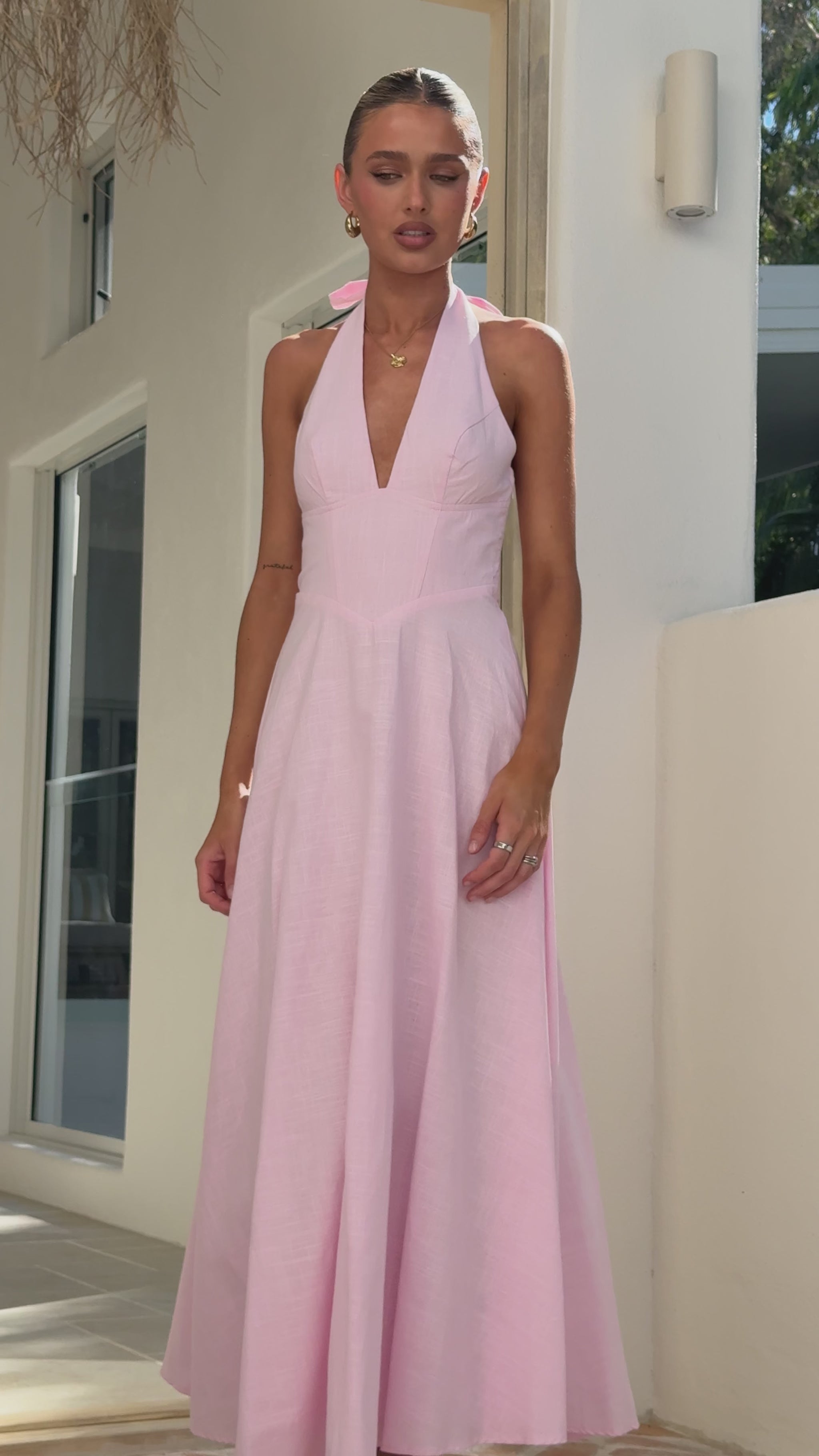 Skye Maxi Dress - Pink - Billy J