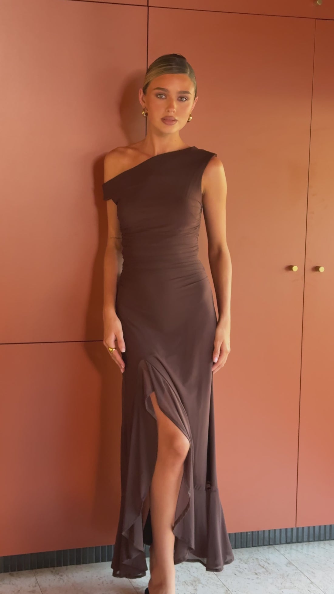 Sareiah Maxi Dress - Brown - Billy J