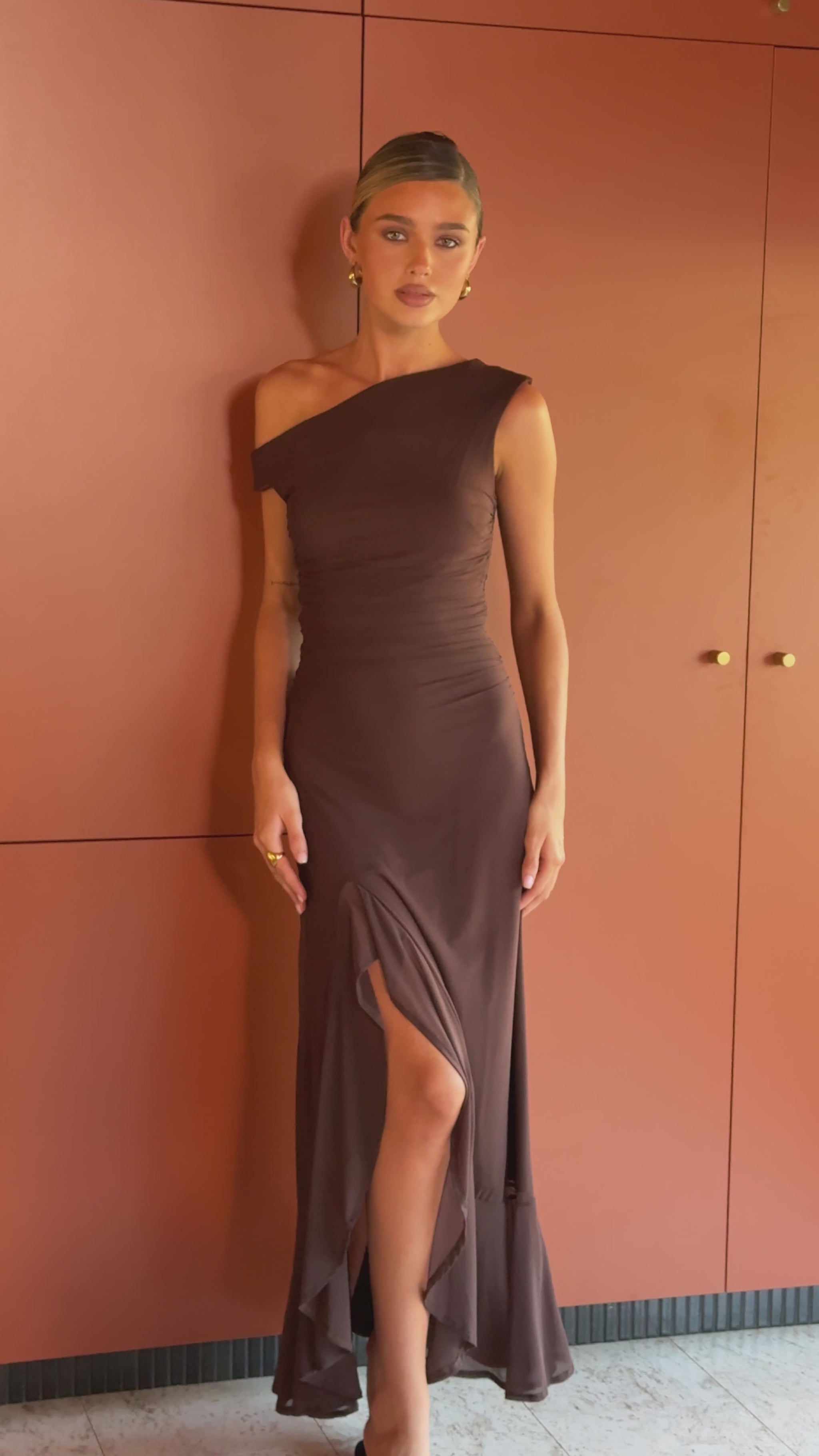 Sareiah Maxi Dress - Brown - Billy J
