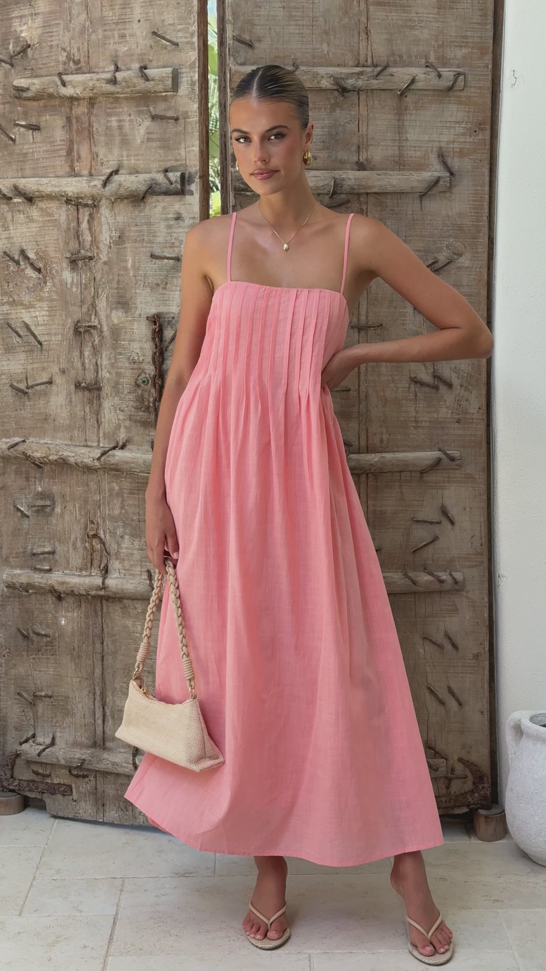 Stayla Maxi Dress - Coral - Billy J