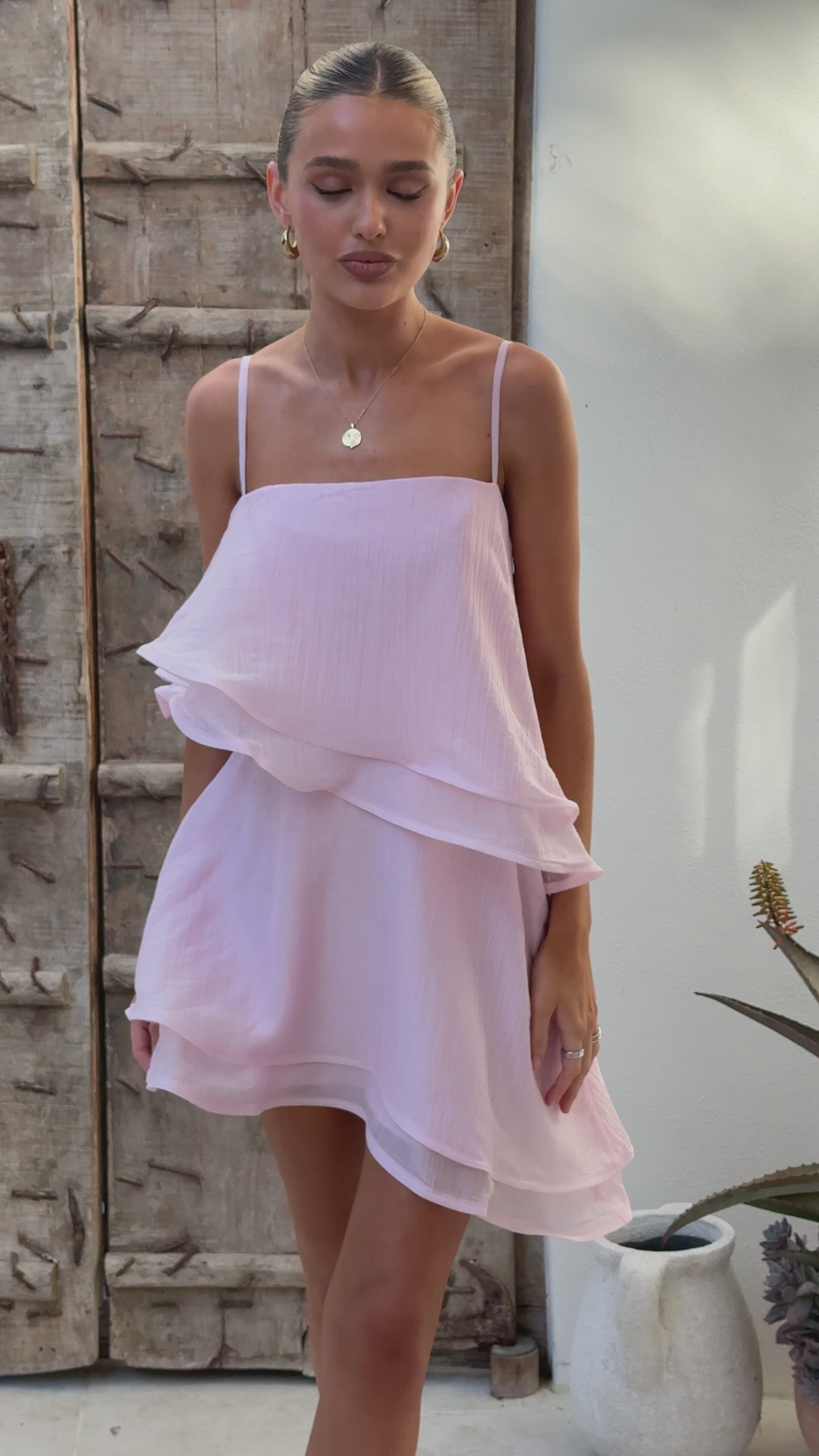 Elain Mini Dress - Pink - Billy J