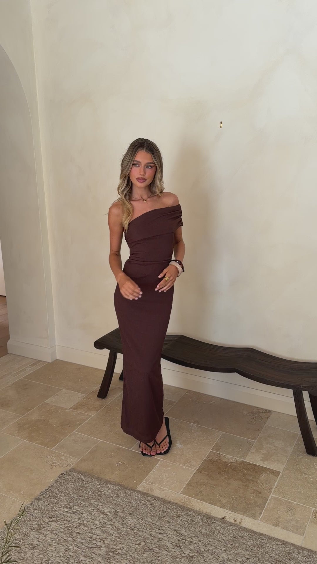 Freeda Maxi Dress - Chocolate - Billy J