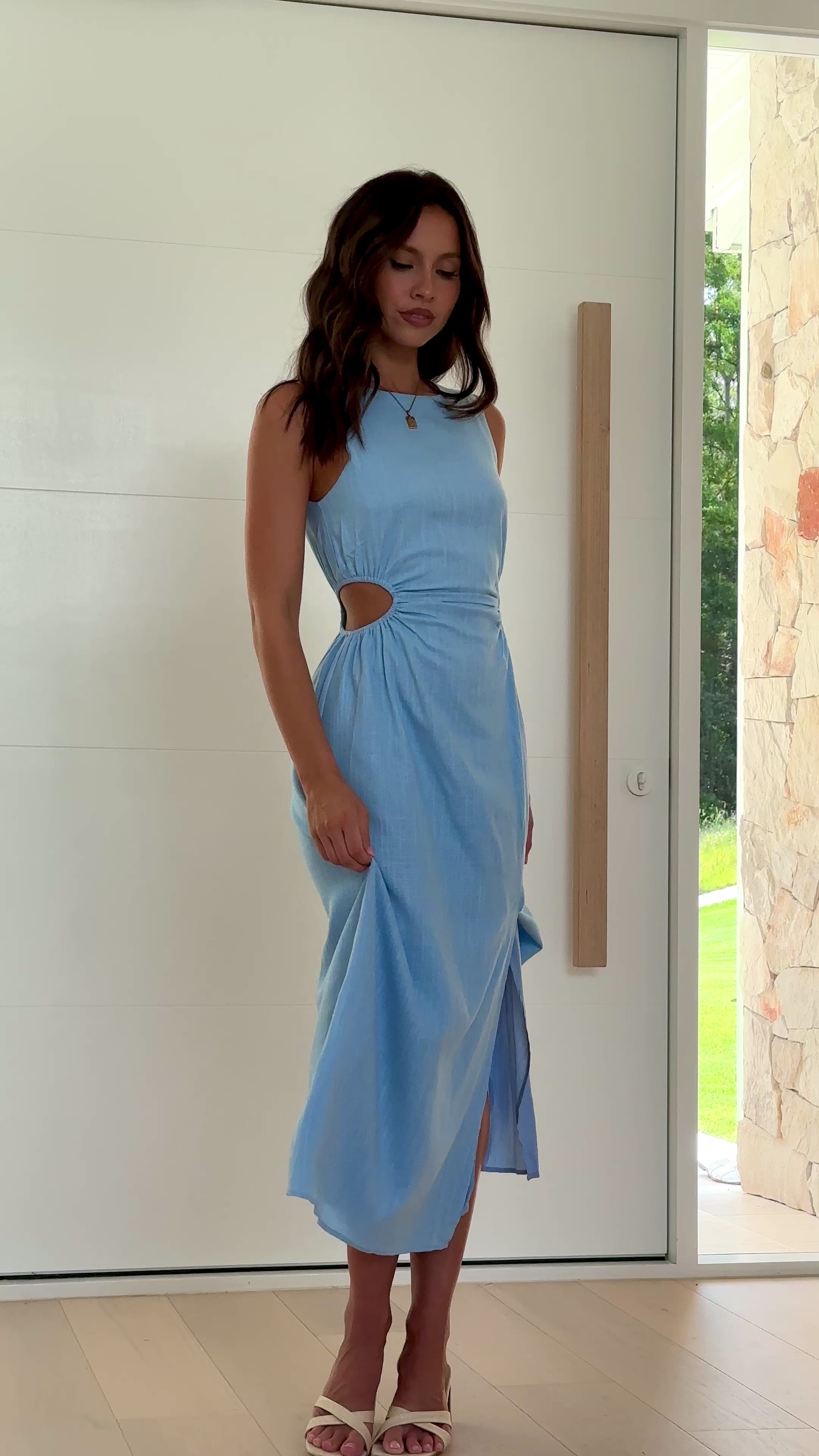 Jamila Midi Dress - Light Blue