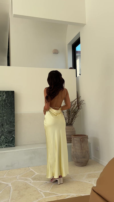 Load and play video in Gallery viewer, Sia Maxi Dress - Yellow
