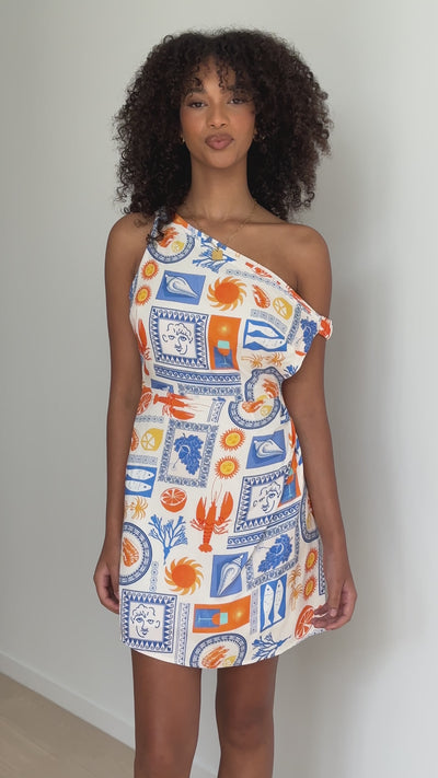 Load and play video in Gallery viewer, Caterina Mini Dress - Caterina Print
