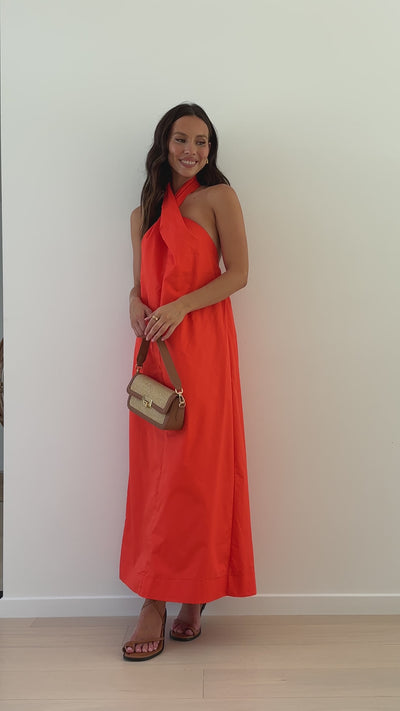 Load and play video in Gallery viewer, Amber Maxi Dress - Flame
