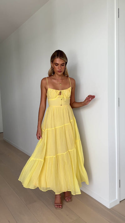 Load and play video in Gallery viewer, Cove Maxi Dress - Yellow
