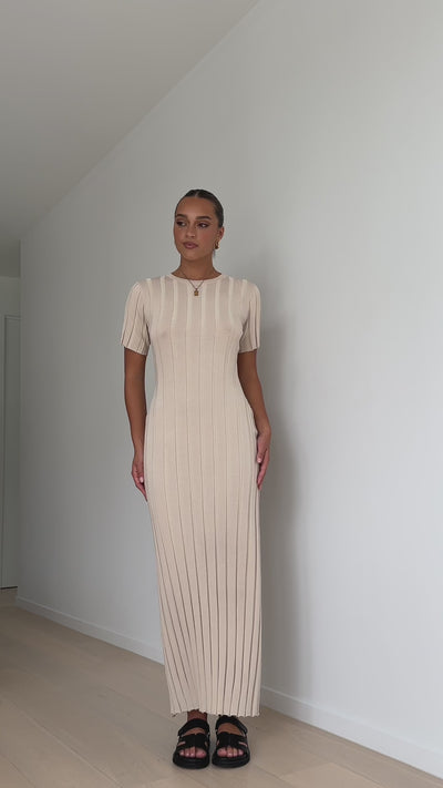 Load and play video in Gallery viewer, Mari Maxi Dress - Sand
