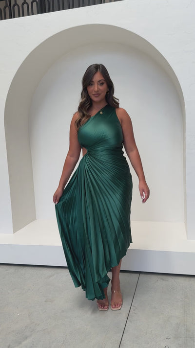 Load and play video in Gallery viewer, Olivia Maxi Dress - Forest Green
