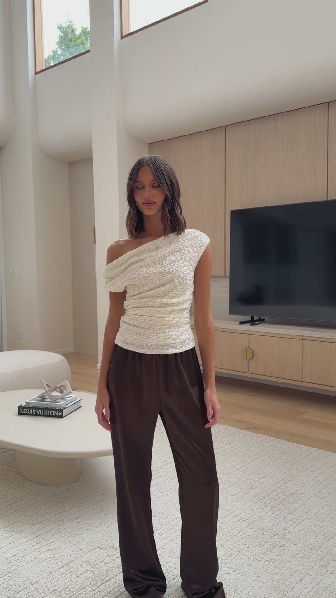 Phoebe Off Shoulder Top - Ivory - Billy J