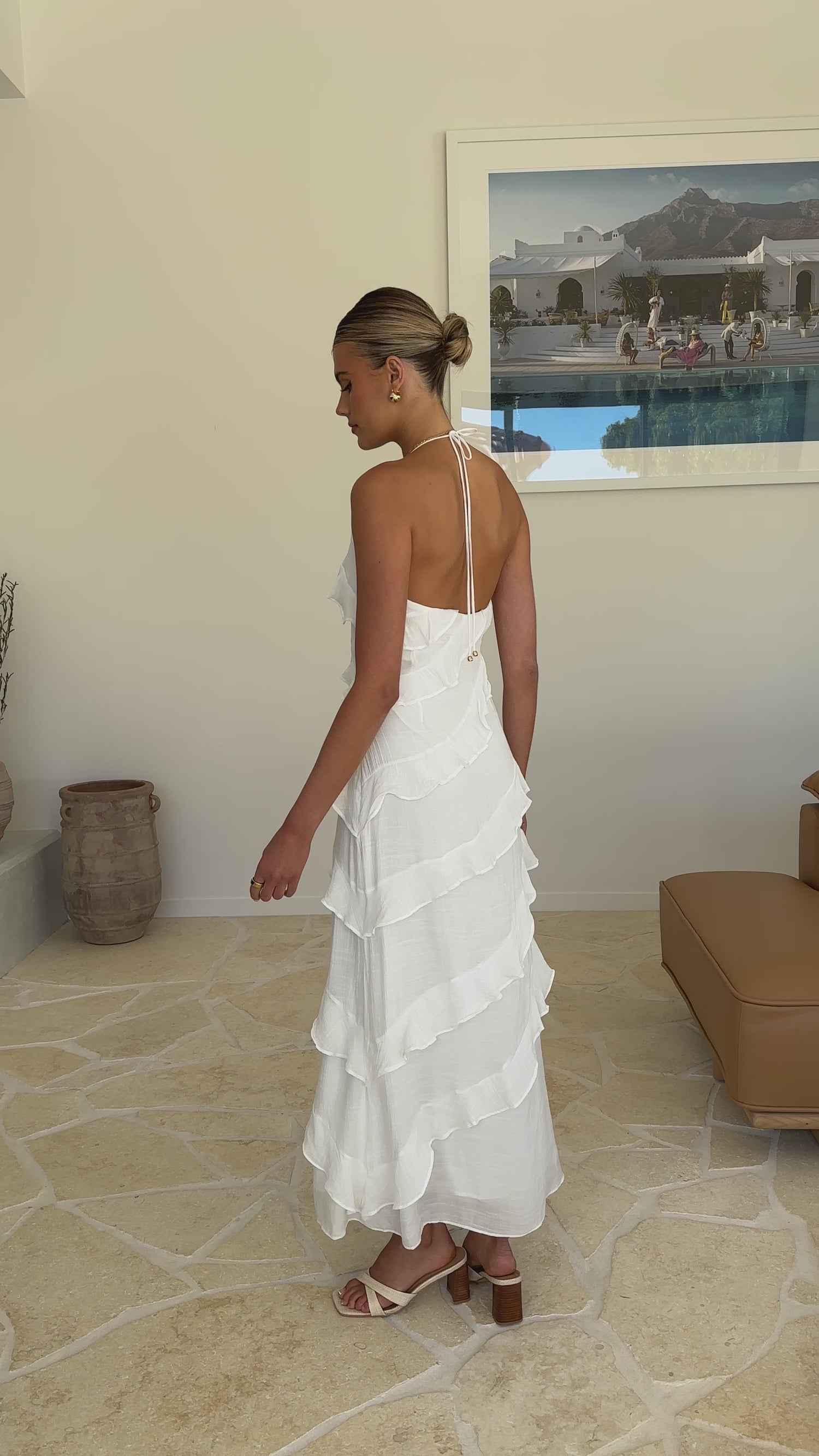 Sophia Maxi Dress - White - Billy J