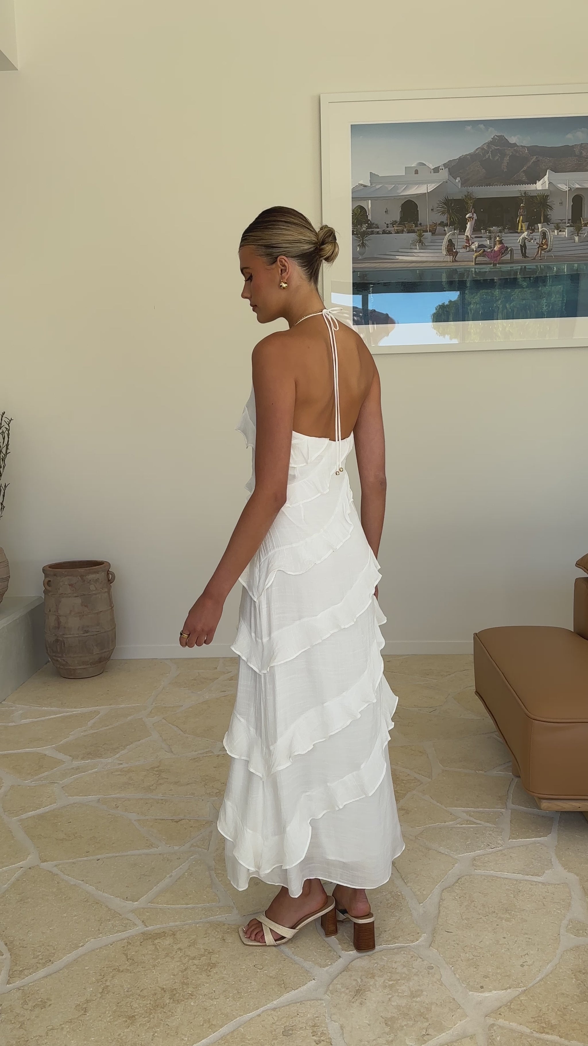 Sophia Maxi Dress - White - Billy J