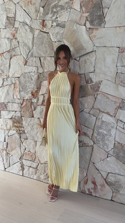 Load and play video in Gallery viewer, Frances Maxi Dress - Yellow
